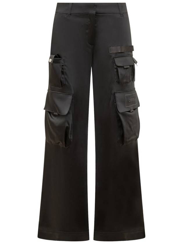 Straight Pants OWCF017S24FAB0031010 BLACK BLACK - OFF WHITE - BALAAN 2