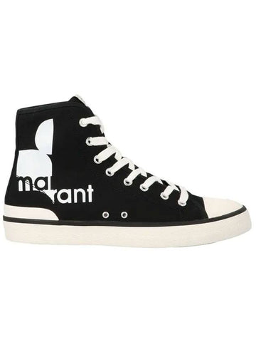 Women's Benkeenh Logo High Top Sneakers Black - ISABEL MARANT - BALAAN 1