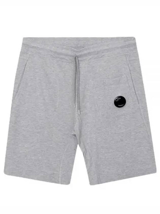 Light Fleece Lens Wappen Bermuda Shorts Grey - CP COMPANY - BALAAN.