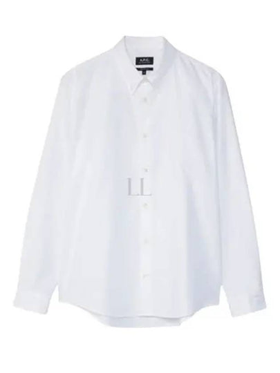 Men's Chemise GreGG Long Sleeve Shirt White - A.P.C. - BALAAN 2