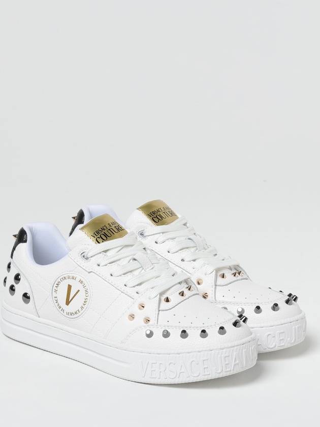 Sneakers Versace Jeans Couture in pelle a grana con borchie - VERSACE - BALAAN 2