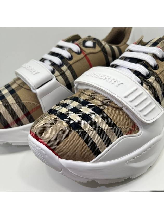 Vintage Check Suede Leather Sneakers Archive Beige - BURBERRY - BALAAN 3