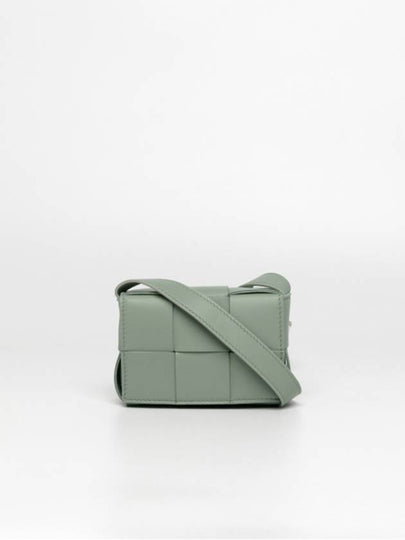 Intrecciato Cassette Small Cross Bag Light Green - BOTTEGA VENETA - BALAAN 2