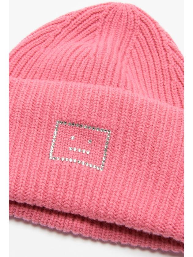 Face Applique Beanie Pink - ACNE STUDIOS - BALAAN 3