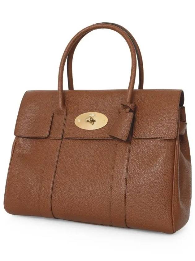 Bayswater Natural Grain Tote Bag Oak - MULBERRY - BALAAN 5