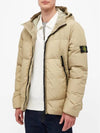 Garment Dyed Crinkle Reps Down Padded Ecru - STONE ISLAND - BALAAN 6