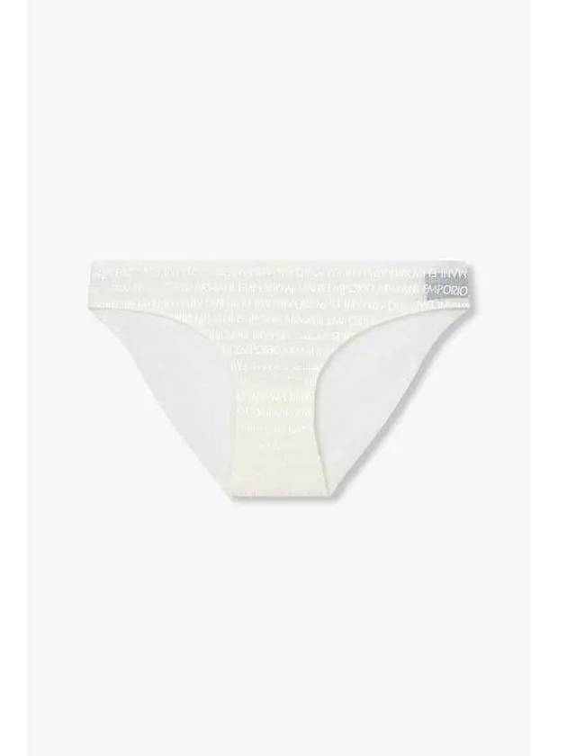 UNDERWEAR Women s Embroidered Logo Pattern Mesh Briefs Cream - EMPORIO ARMANI - BALAAN 1