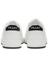 Downtown Perforated Leather Low Top Sneakers White - PRADA - BALAAN 5