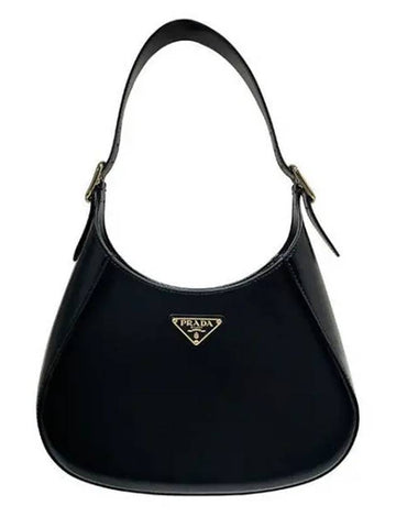 Triangle logo medium leather shoulder bag 1 31644572 1095650 - PRADA - BALAAN 1