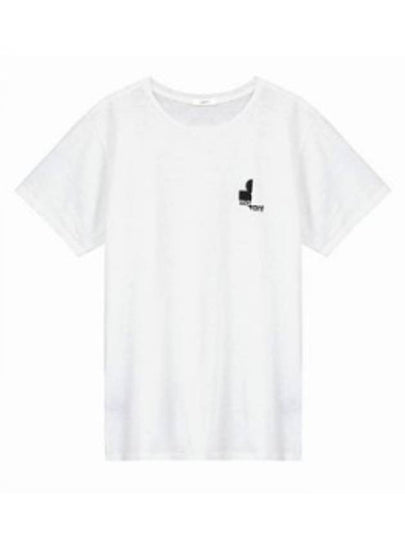 Zafferh Mini Logo Cotton Short Sleeve T-Shirt White - ISABEL MARANT - BALAAN 2