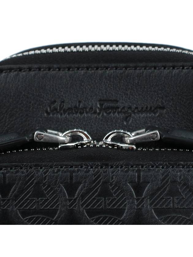 Gancini Cross Bag Black - SALVATORE FERRAGAMO - BALAAN 8