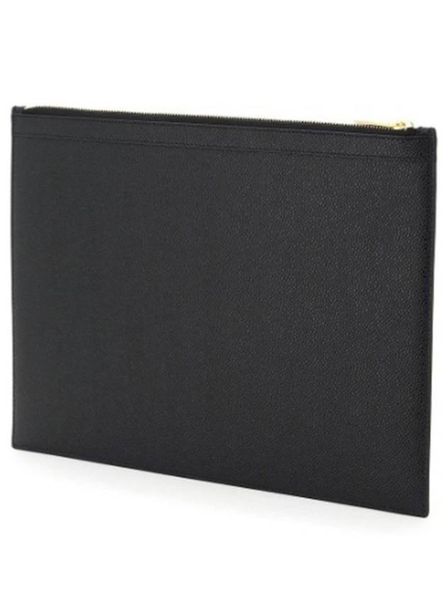 Medium Document Holder Clutch Bag Black - THOM BROWNE - BALAAN 3