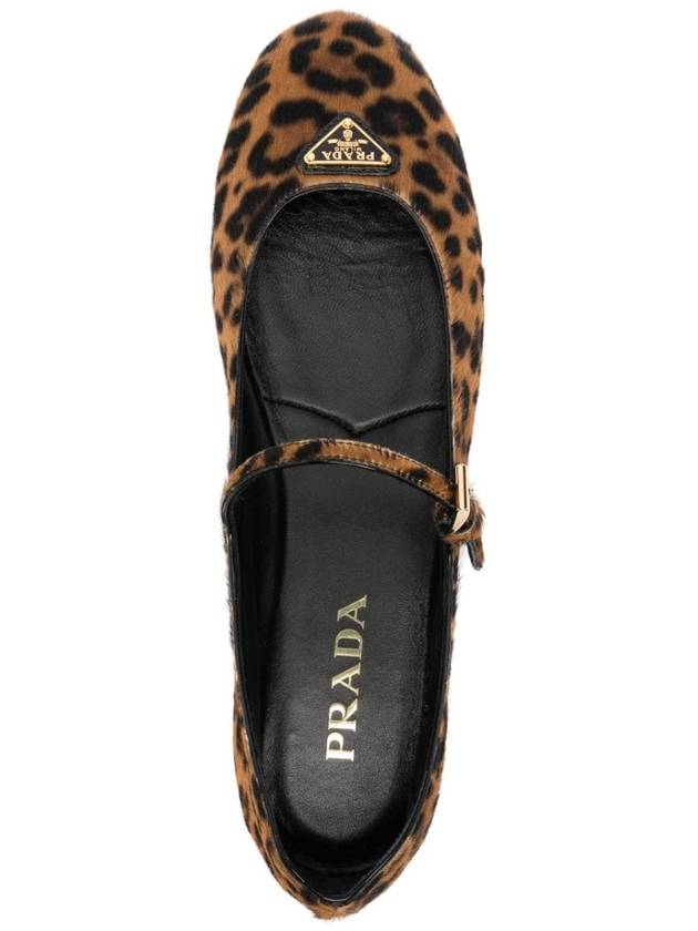 Honey Printed Leather Ballerinas - PRADA - BALAAN 3