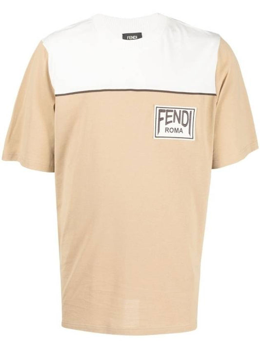 patch logo short sleeve t-shirt - FENDI - BALAAN 2