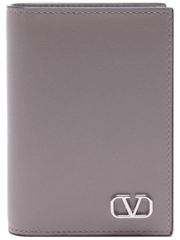 V Logo Half Wallet Grey - VALENTINO - BALAAN 3