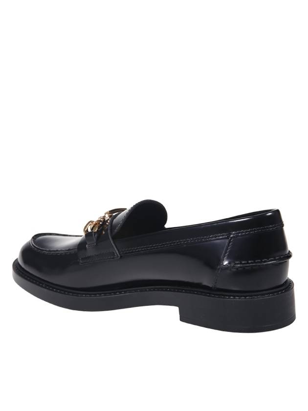 Horsebit Chain Leather Loafer Black - TOD'S - BALAAN 4