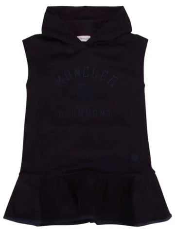 Kids Sleeveless Embroidered Hooded Dress 8I00005899YV 778 - MONCLER - BALAAN 1