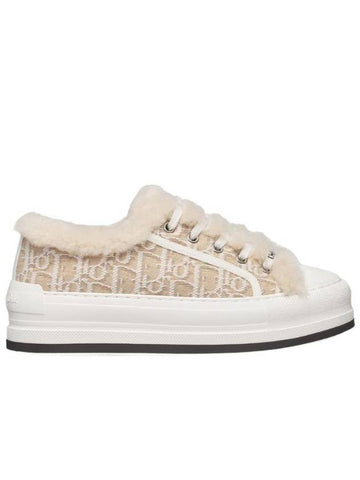 Walk'n'Dior Platform Low Top Sneakers Cotton Beige - DIOR - BALAAN 1