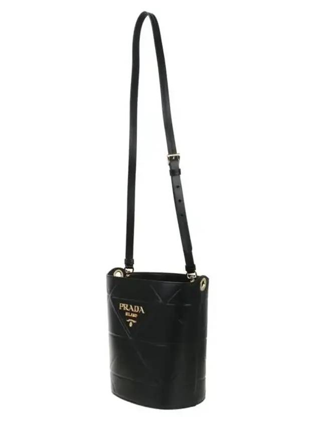 Top Stitching Bucket Bag Black - PRADA - BALAAN 3