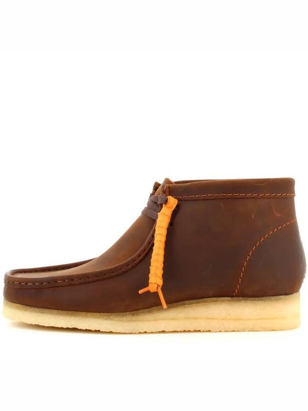 Wallabee Lace-Up Leather Ankle Boots Beeswax Brown - CLARKS - BALAAN 3