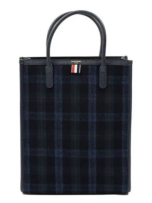 Thom Browne Vertical Tote Bag in Tartan Flannel MAG370AF0437996 B0030755875 - THOM BROWNE - BALAAN 2