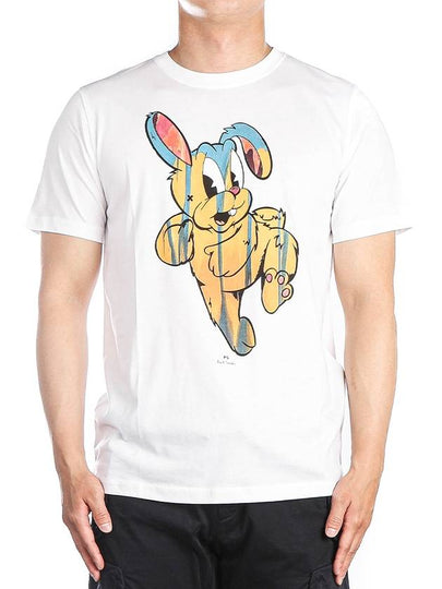 Painted Bunny Print Short Sleeve T-Shirt White - PAUL SMITH - BALAAN 2