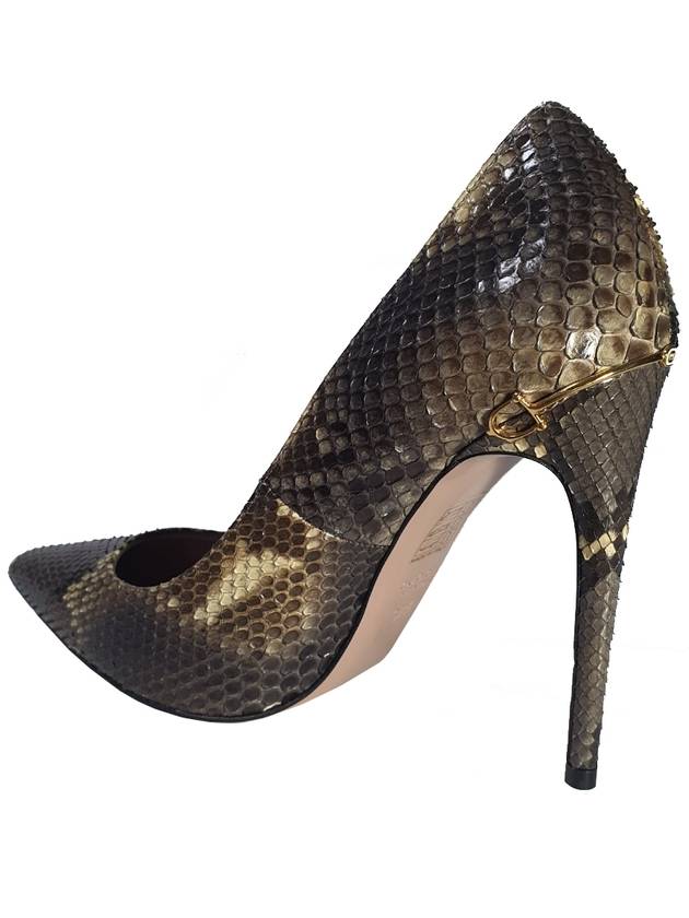 Python snake skin women's shoes EU375 size 245 heel 10cm shoes - GUCCI - BALAAN 3