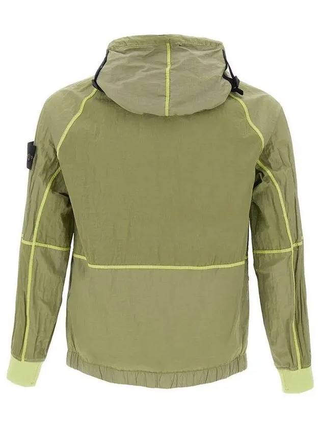 Watro Nylon Hooded Jacket Lime Green - STONE ISLAND - BALAAN 3