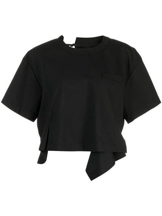 Suiting Pullover Short Sleeve T Shirt Black - SACAI - BALAAN 1