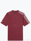 3 Stripe Short Sleeve T-Shirt Shadow Red - Y-3 - BALAAN 2