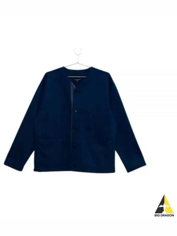 Knit Cardigan B Navy Polyester Track Fleece 22F1B030 LN089 ST018 Jacket - ENGINEERED GARMENTS - BALAAN 1