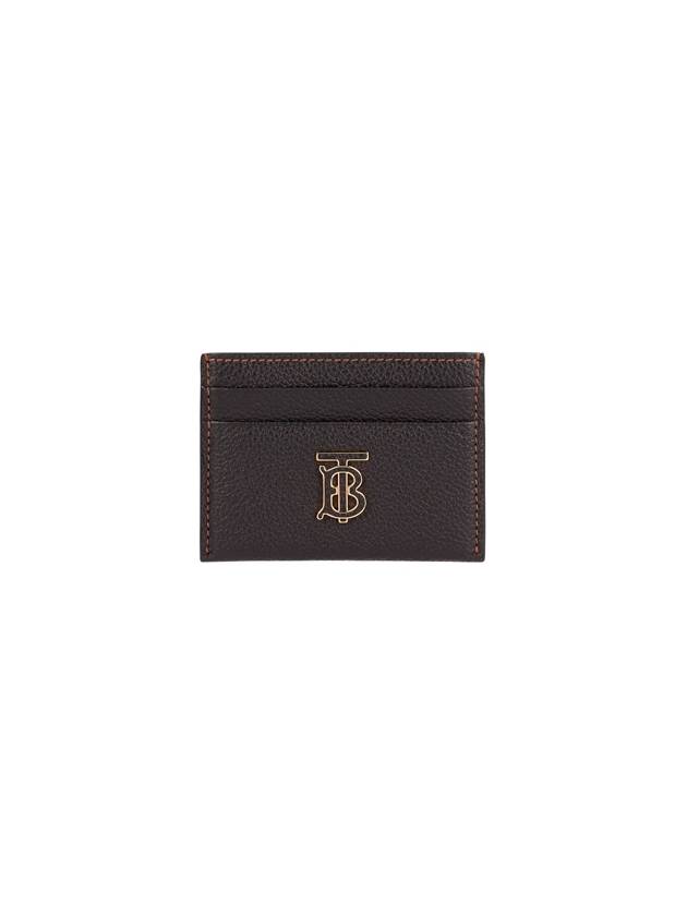 Grainy TB Logo Calfskin Card Wallet Black - BURBERRY - BALAAN 2