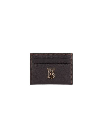 Grainy TB Logo Calfskin Card Wallet Black - BURBERRY - BALAAN 2