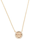 Miller Pave Logo Delicate Necklace Gold - TORY BURCH - BALAAN 4