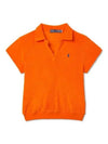 W Shrunken Fit Terry Polo Shirt Orange - POLO RALPH LAUREN - BALAAN 2