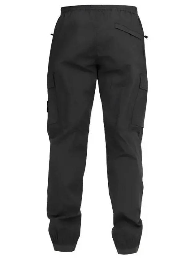 Stretch Cotton Tela Paracadute Cargo Straight Pants Dark Grey - STONE ISLAND - BALAAN 3