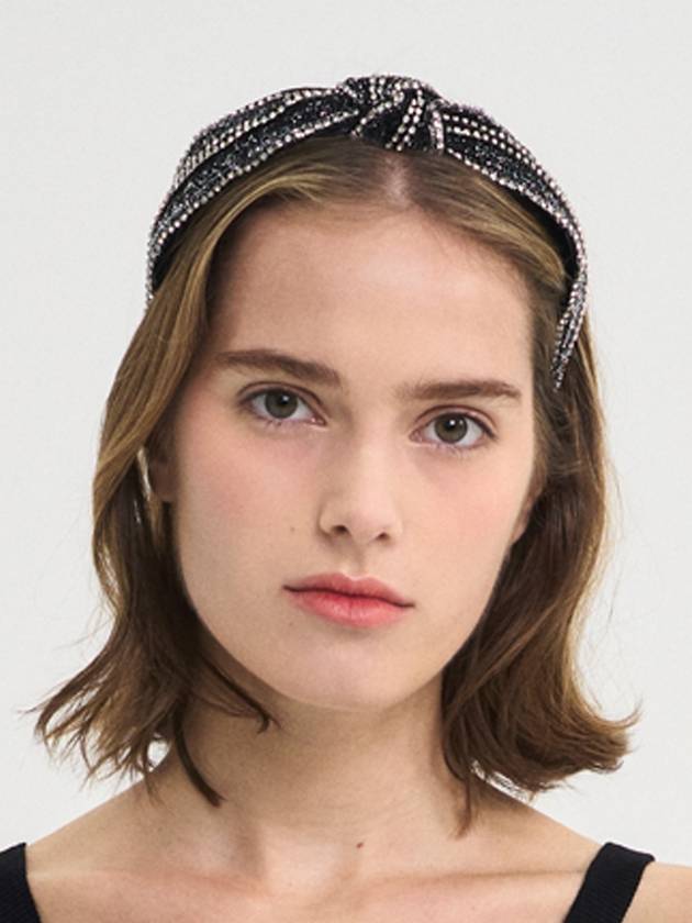 Ribbon Bandana Gem Hairband Silver - SORRY TOO MUCH LOVE - BALAAN 1