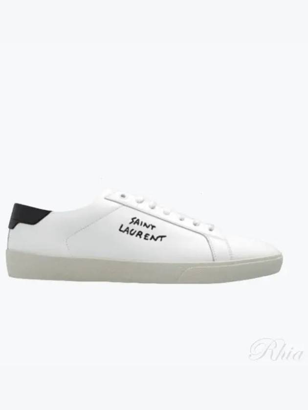 Court Classic SL 06 Leather Low Top Sneakers White - SAINT LAURENT - BALAAN 2