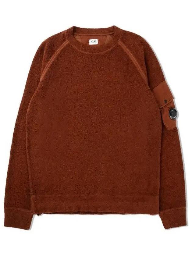 Men's Fleece Lens Pocket Sweatshirt Brown - CP COMPANY - BALAAN 3