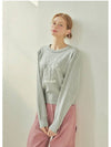 Bouncy Rabbit Wool Round Knit Top Light Gray - MICANE - BALAAN 4