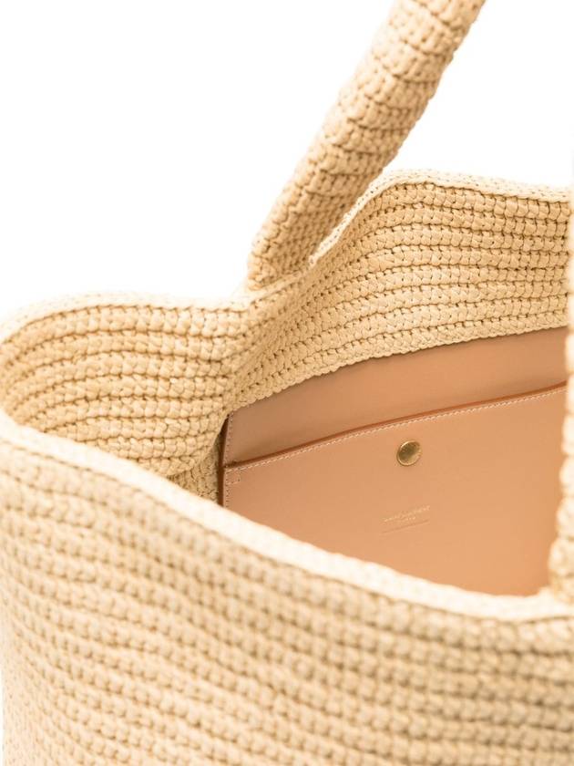 Raffia Tote Bag Beige - SAINT LAURENT - BALAAN 6