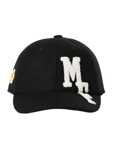 Wool Felt Base Ball Cap Black - MONCLER - BALAAN 1