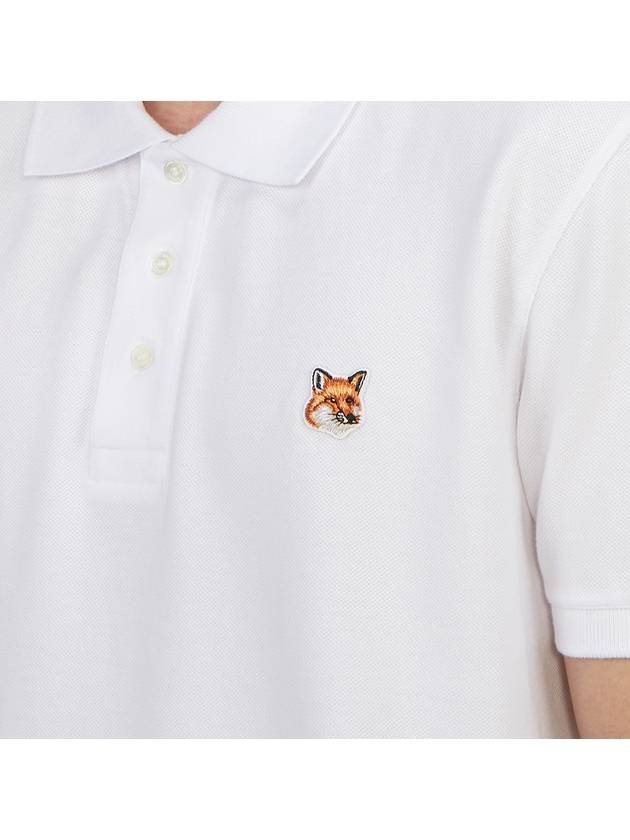 Fox Head Patch Cotton Polo Shirt White - MAISON KITSUNE - BALAAN 9