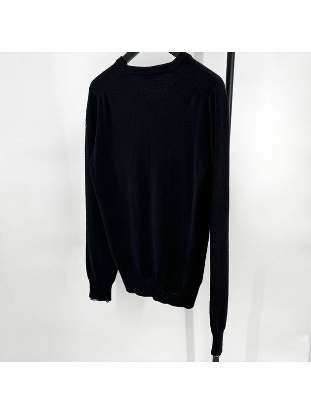 V neck knit sweater black M size - MONCLER - BALAAN 3