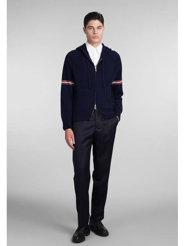 Armband Cashmere Zip-Up Hoodie Navy - THOM BROWNE - BALAAN 3