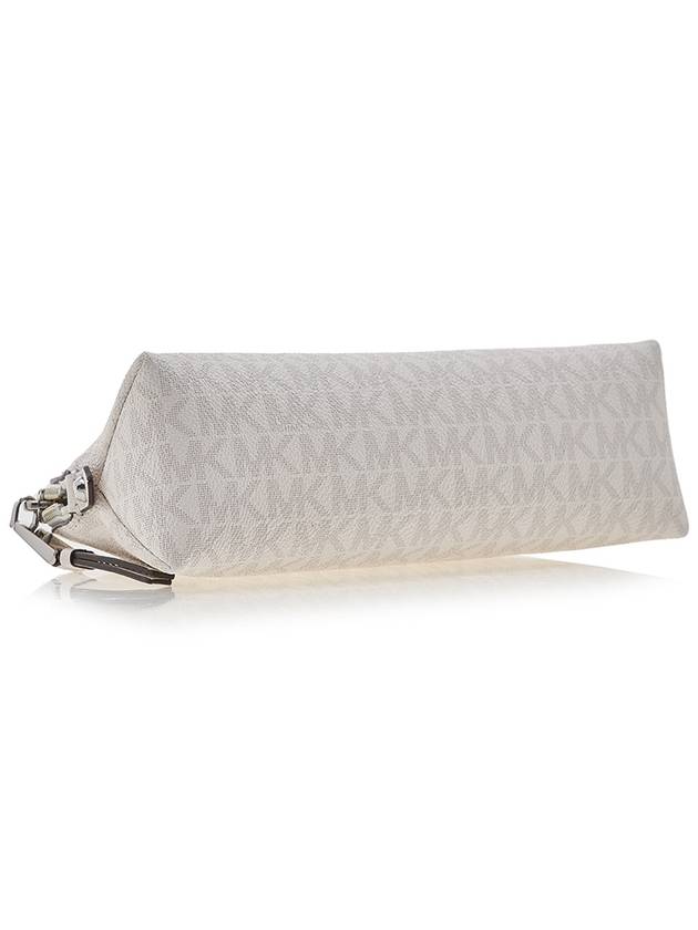 Heritage Large Logo Zip Pouch Bag White - MICHAEL KORS - BALAAN 6