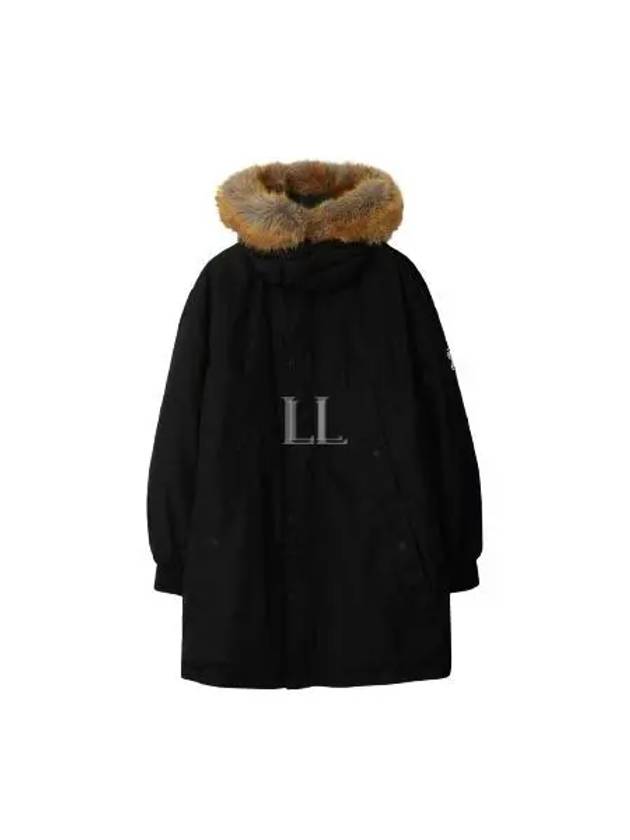 Faux Fur Trim Parka Black - BURBERRY - BALAAN 2