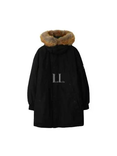 Faux Fur Trim Parka Black - BURBERRY - BALAAN 2