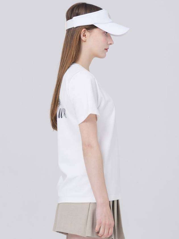 shoulder cut back logo point loose fit white short sleeve t-shirt DO3242TS01 3 - DOYOUKNOWMC GOLF WEAR - BALAAN 3