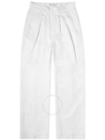 Anine Bing Ladies White Carrie Wide Leg Trousers Brand Size 40 US Size 10 - ANINE BING - BALAAN 1